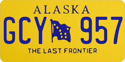 AK license plate GCY957