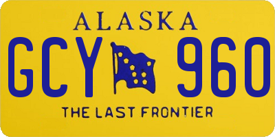 AK license plate GCY960