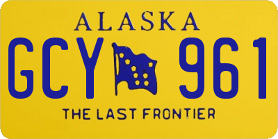 AK license plate GCY961