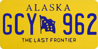 AK license plate GCY962