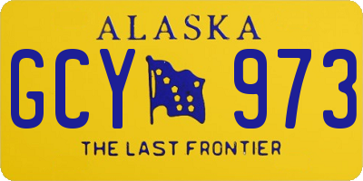 AK license plate GCY973