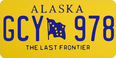 AK license plate GCY978
