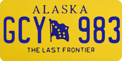 AK license plate GCY983