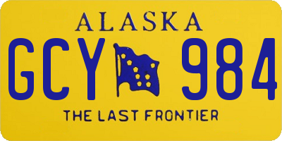 AK license plate GCY984