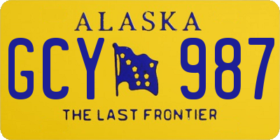 AK license plate GCY987
