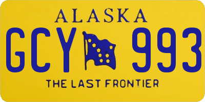 AK license plate GCY993