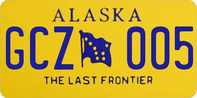 AK license plate GCZ005