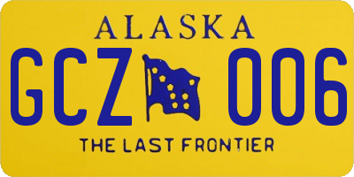 AK license plate GCZ006