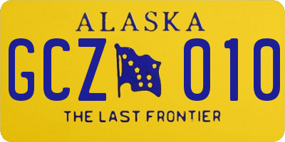 AK license plate GCZ010