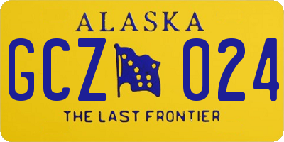 AK license plate GCZ024