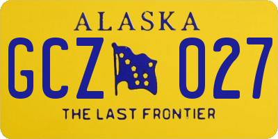 AK license plate GCZ027