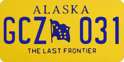 AK license plate GCZ031