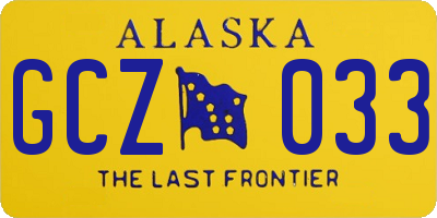 AK license plate GCZ033