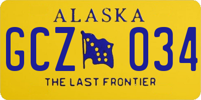 AK license plate GCZ034