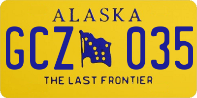 AK license plate GCZ035