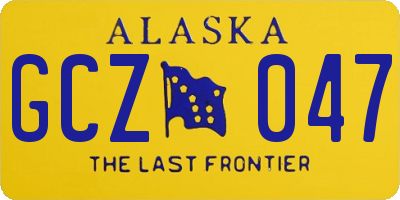 AK license plate GCZ047