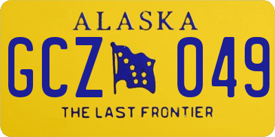AK license plate GCZ049