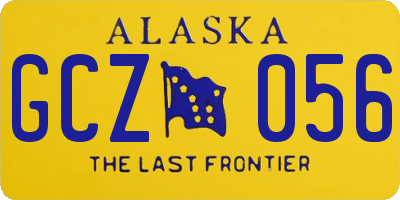 AK license plate GCZ056