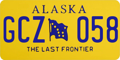 AK license plate GCZ058