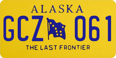 AK license plate GCZ061