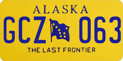 AK license plate GCZ063
