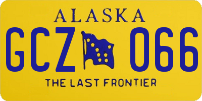 AK license plate GCZ066