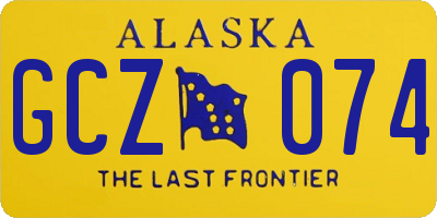 AK license plate GCZ074