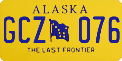 AK license plate GCZ076