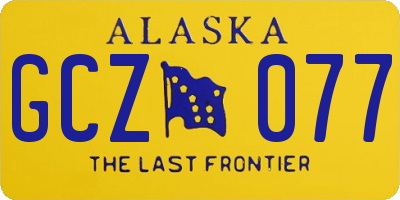 AK license plate GCZ077