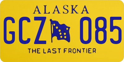 AK license plate GCZ085