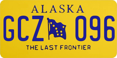 AK license plate GCZ096