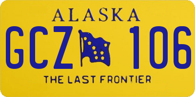 AK license plate GCZ106