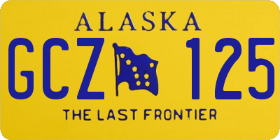 AK license plate GCZ125