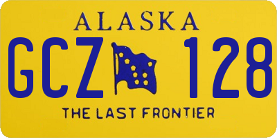 AK license plate GCZ128
