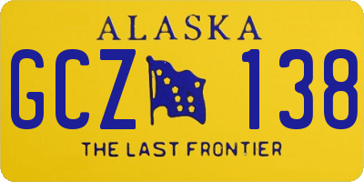 AK license plate GCZ138