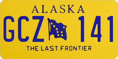 AK license plate GCZ141
