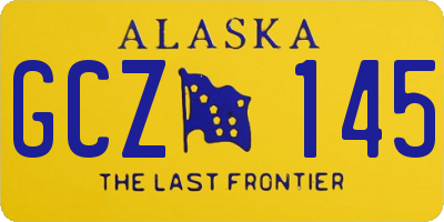 AK license plate GCZ145