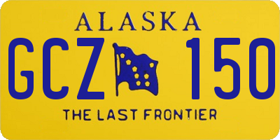 AK license plate GCZ150