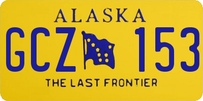 AK license plate GCZ153
