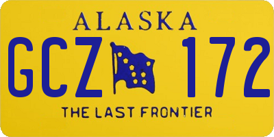 AK license plate GCZ172