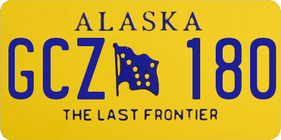 AK license plate GCZ180