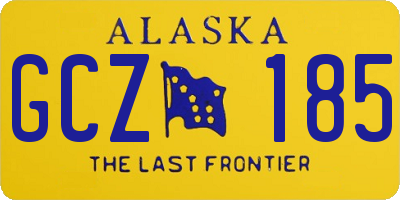 AK license plate GCZ185