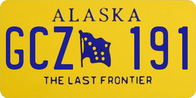 AK license plate GCZ191