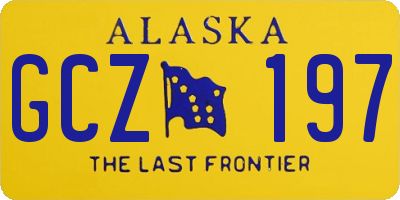 AK license plate GCZ197