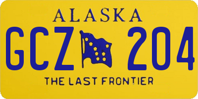 AK license plate GCZ204