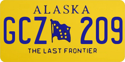 AK license plate GCZ209
