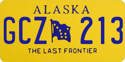 AK license plate GCZ213