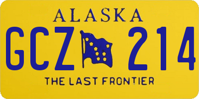 AK license plate GCZ214