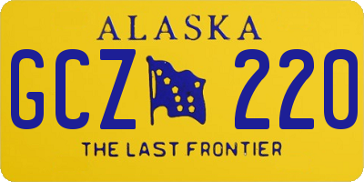 AK license plate GCZ220