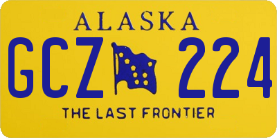 AK license plate GCZ224